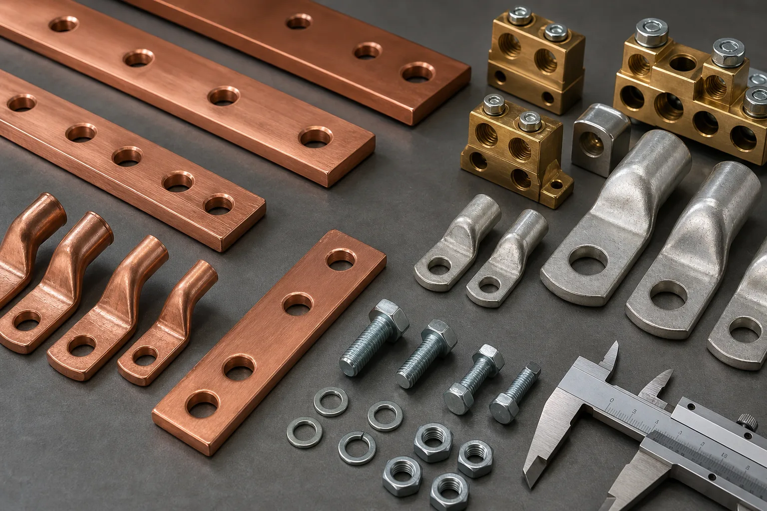 Copper lug and busbar interface parts for high current terminal review