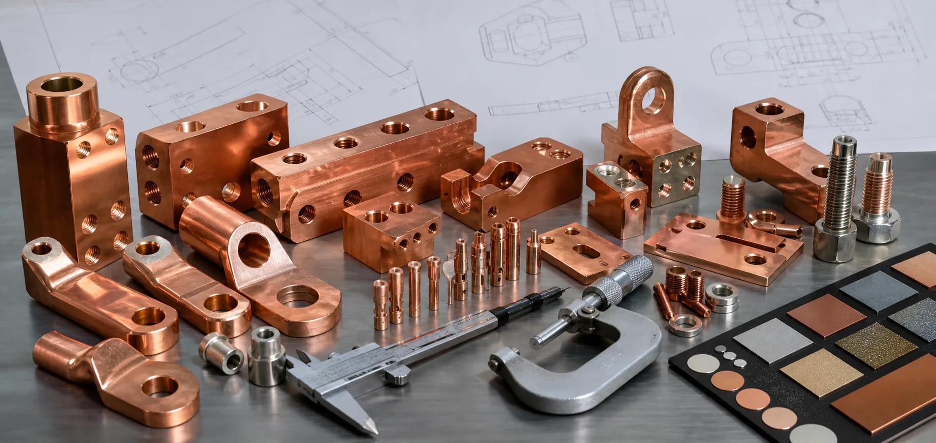 Copper Machining terminal component manufacturing capability
