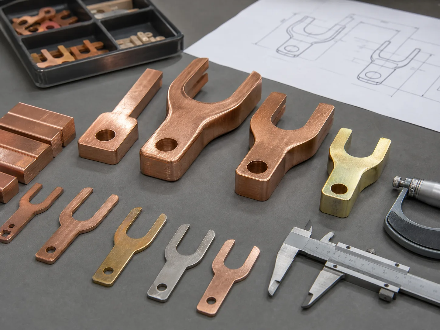 Custom copper spade terminal current path and contact surface review