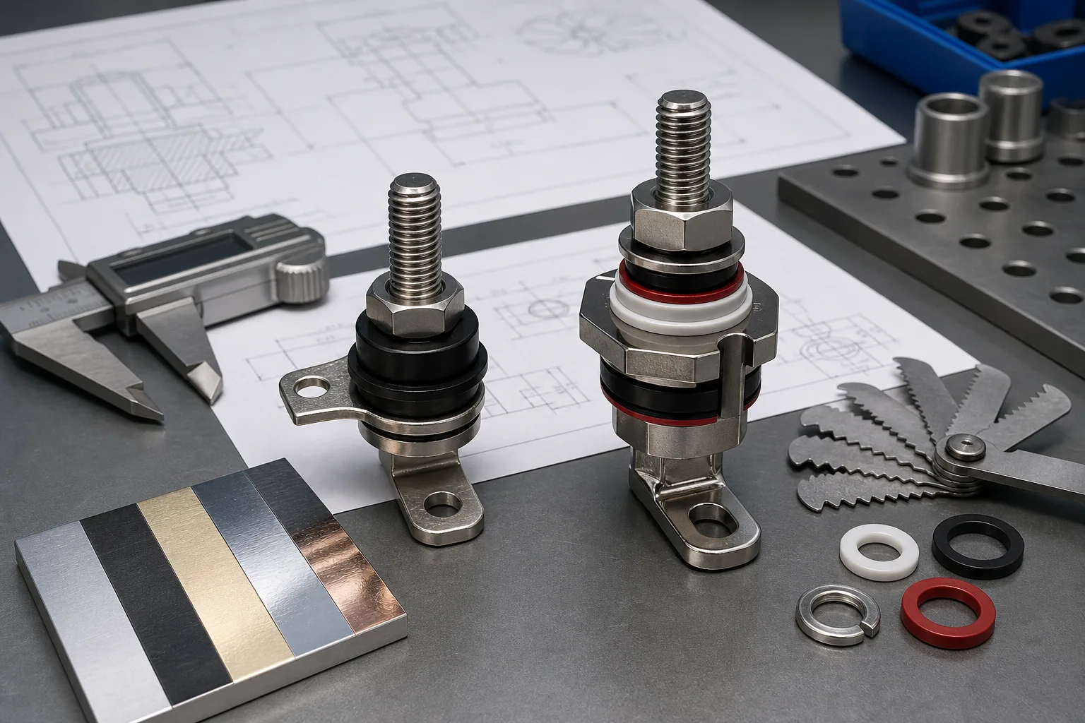 Existing terminal sample compared with modified terminal design