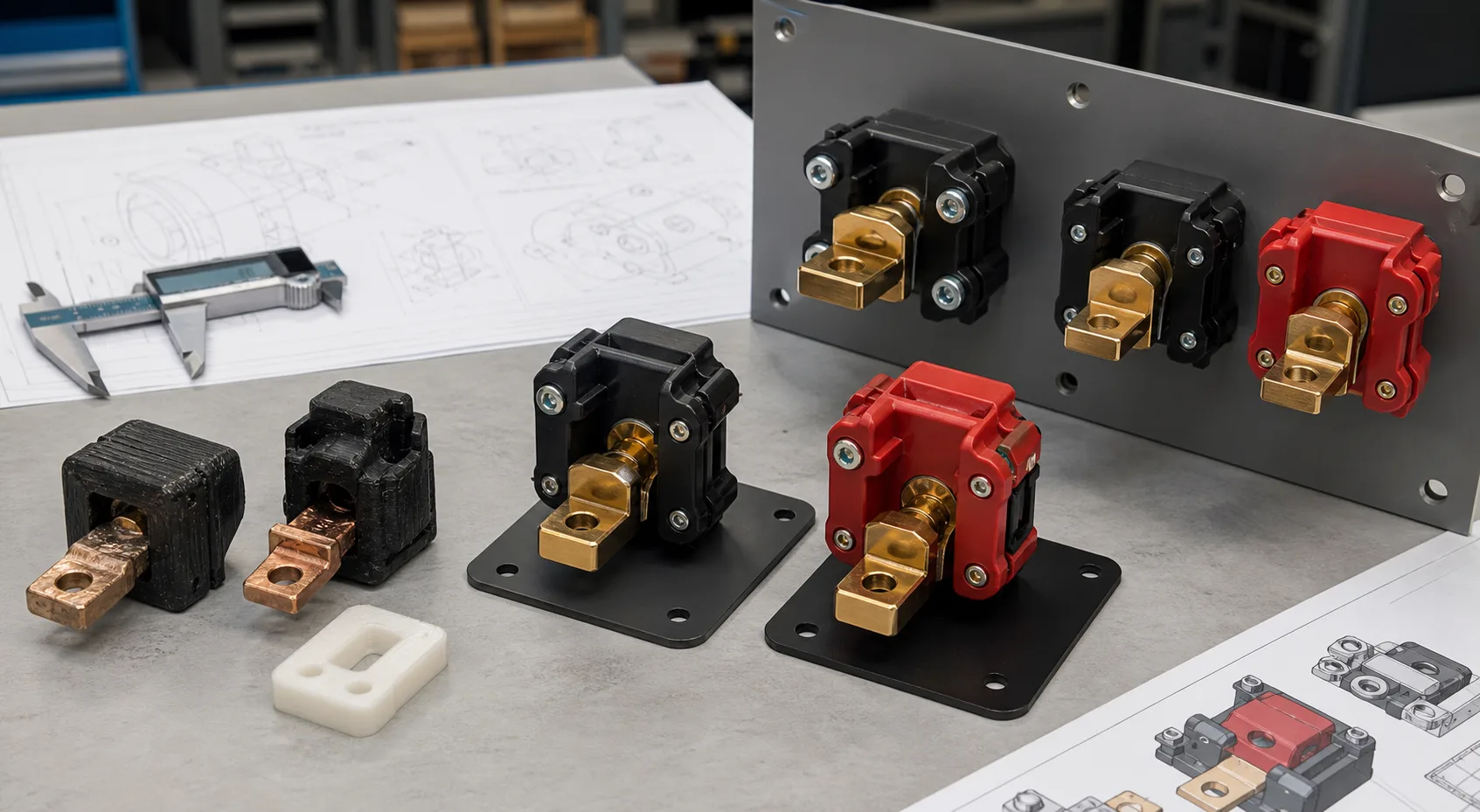 New OEM terminal assembly prototypes on panel mockup